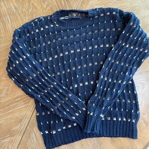 Vintage Lake Harmony USA Navy Blue Men's Sweater